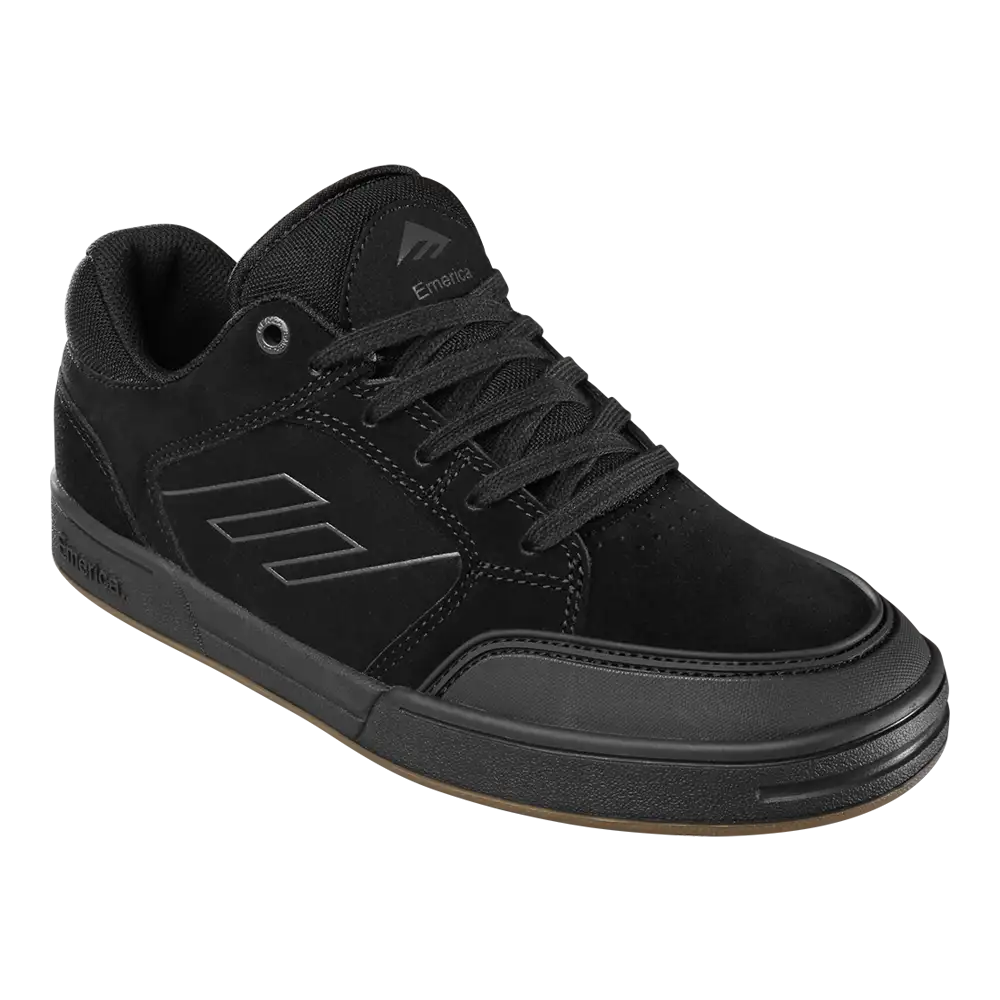Heritic Low - Top Black/Gum Skate Shoe | Emerica Low-Top Shoe Emerica Skate Durable Skateboarding Skater Shoes