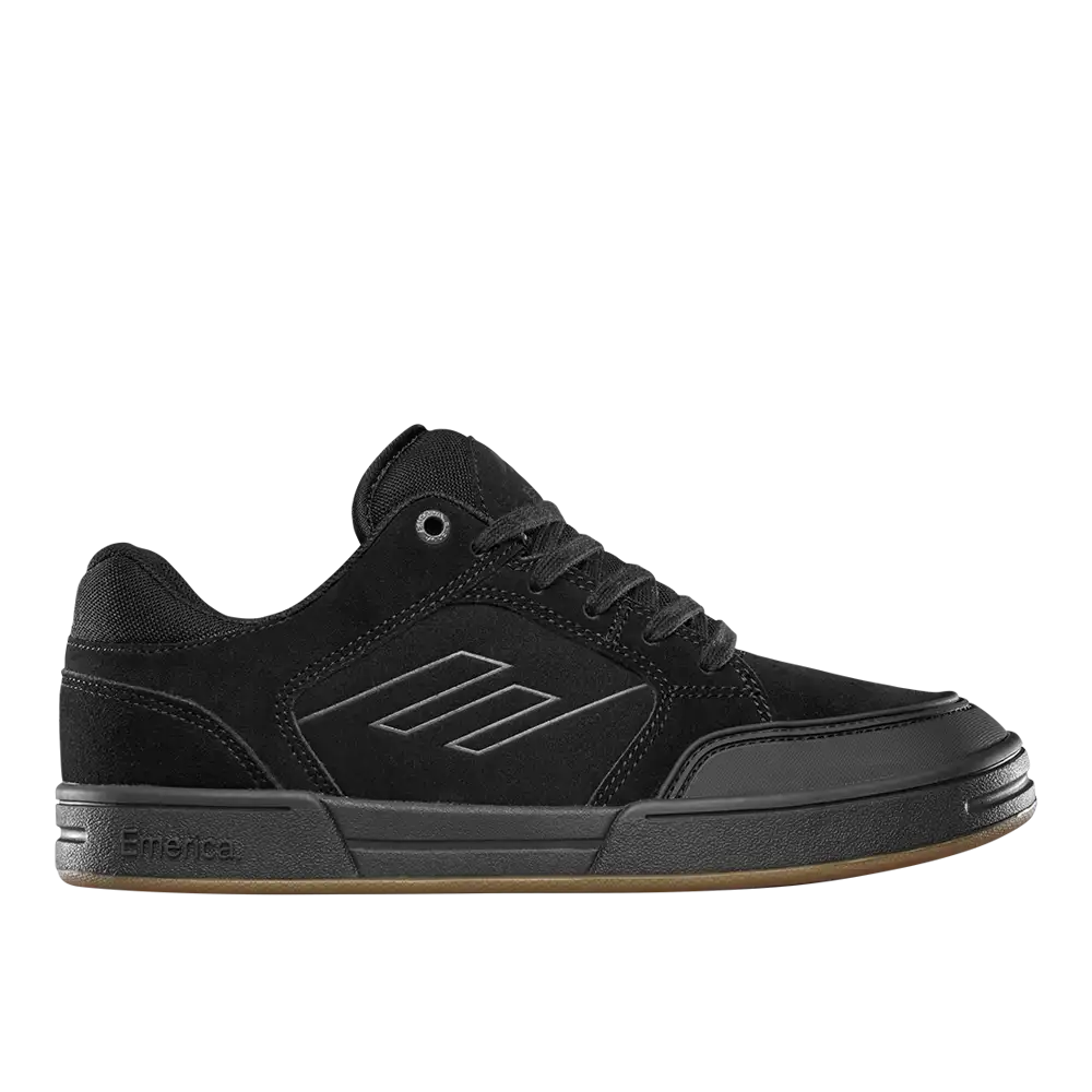 Heritic Low - Top Black/Gum Skate Shoe | Emerica Low-Top Shoe Emerica Skate Durable Skateboarding Skater Shoes