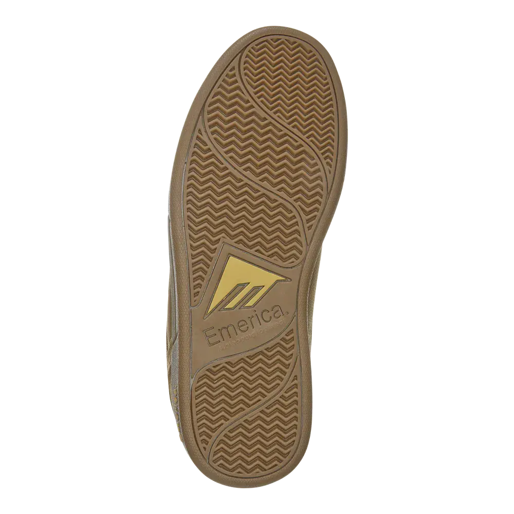 Heritic Low - Top Brown/Gum Skate Shoe | Emerica Low-Top Shoe Emerica Skate Durable Skateboarding Skater Shoes