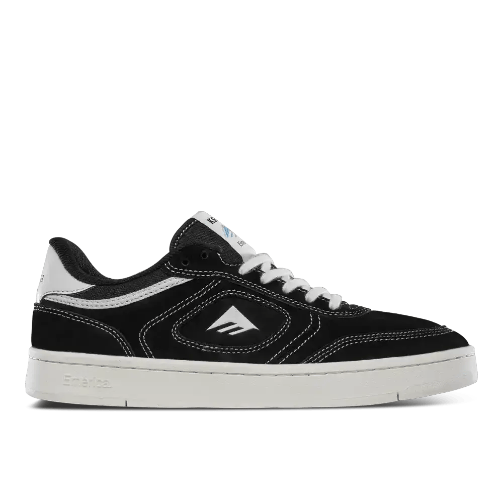 KSL III - Black/White/White Men's Skate Shoes | Emerica CA Low-Top Vulcanized Emerica Skate Durable Skateboarding Skater Shoes