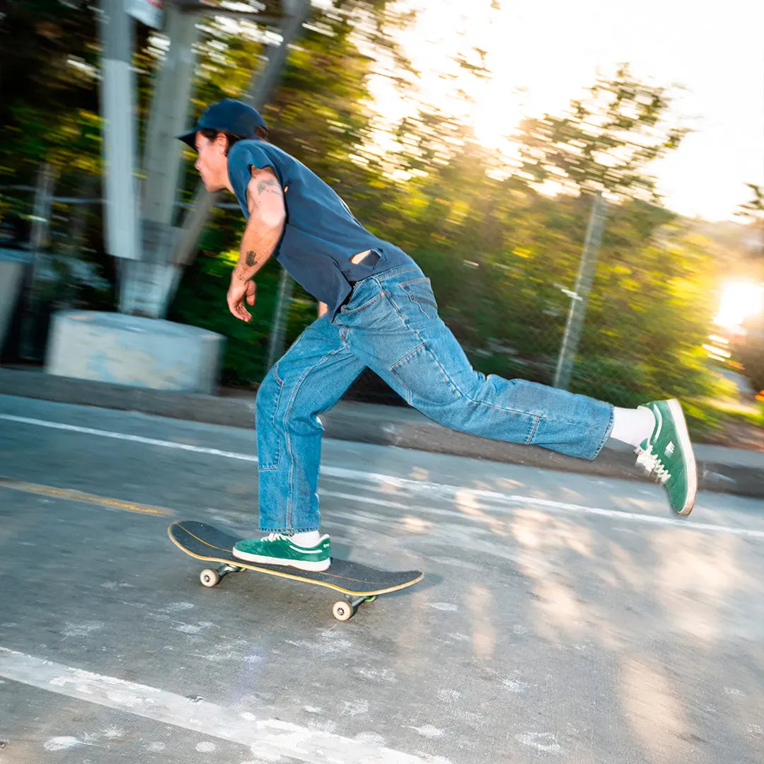 KSL III - Hunter Green Men's Skate Shoes | Emerica CA Low-Top Vulcanized Emerica Skate Durable Skateboarding Skater Shoes