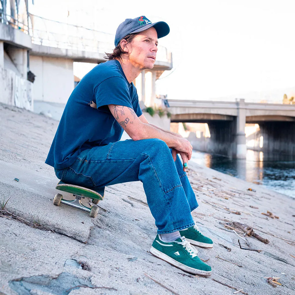 KSL III - Hunter Green Men's Skate Shoes | Emerica CA Low-Top Vulcanized Emerica Skate Durable Skateboarding Skater Shoes