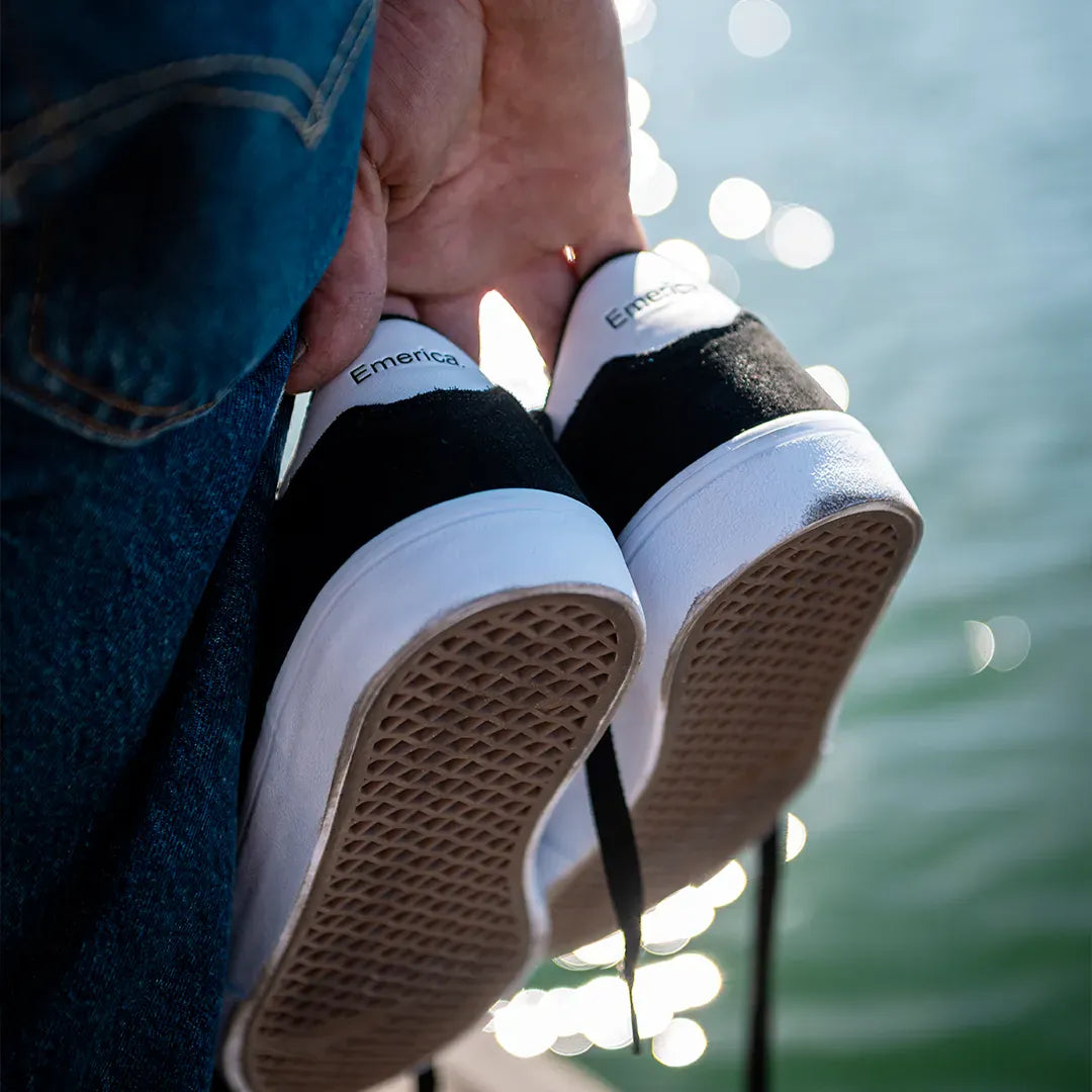 Moca Black - Cassic Men's Skate Shoes | Emerica CA Low-Top Shoe Emerica Skate Durable Skateboarding Skater Shoes