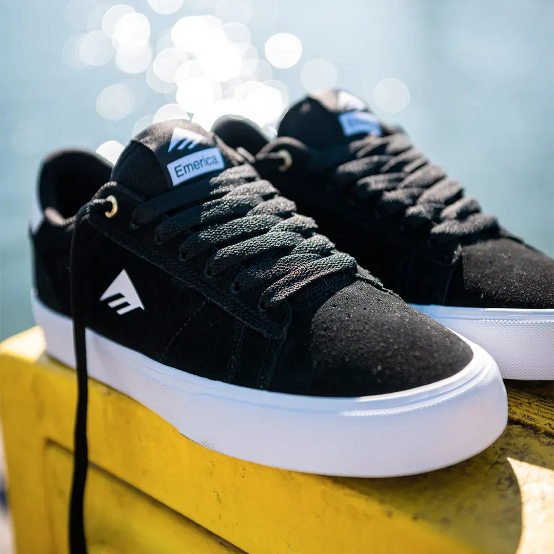 Moca Black - Cassic Men's Skate Shoes | Emerica CA Low-Top Shoe Emerica Skate Durable Skateboarding Skater Shoes
