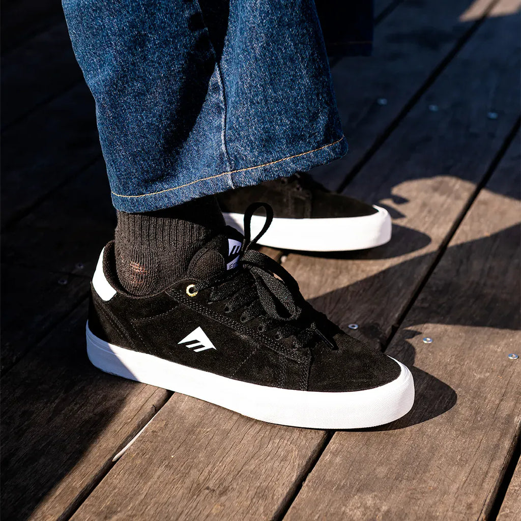 Moca Black - Cassic Men's Skate Shoes | Emerica CA Low-Top Shoe Emerica Skate Durable Skateboarding Skater Shoes