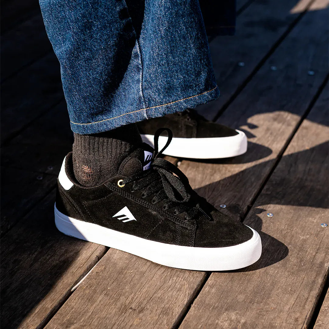 Moca Black - Cassic Men's Skate Shoes | Emerica CA Low-Top Shoe Emerica Skate Durable Skateboarding Skater Shoes