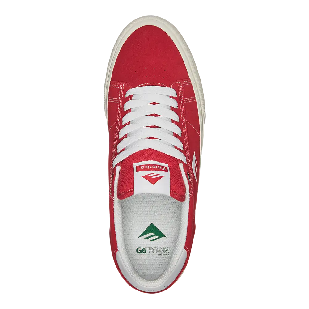 Moca - Red Classic Men's Skateboarding Shoes | Emerica CA Low-Top Shoe Emerica Skate Durable Skateboarding Skater Shoes