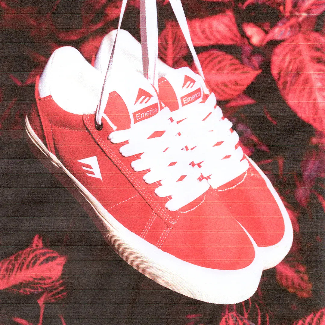 Moca - Red Classic Men's Skateboarding Shoes | Emerica CA Low-Top Shoe Emerica Skate Durable Skateboarding Skater Shoes