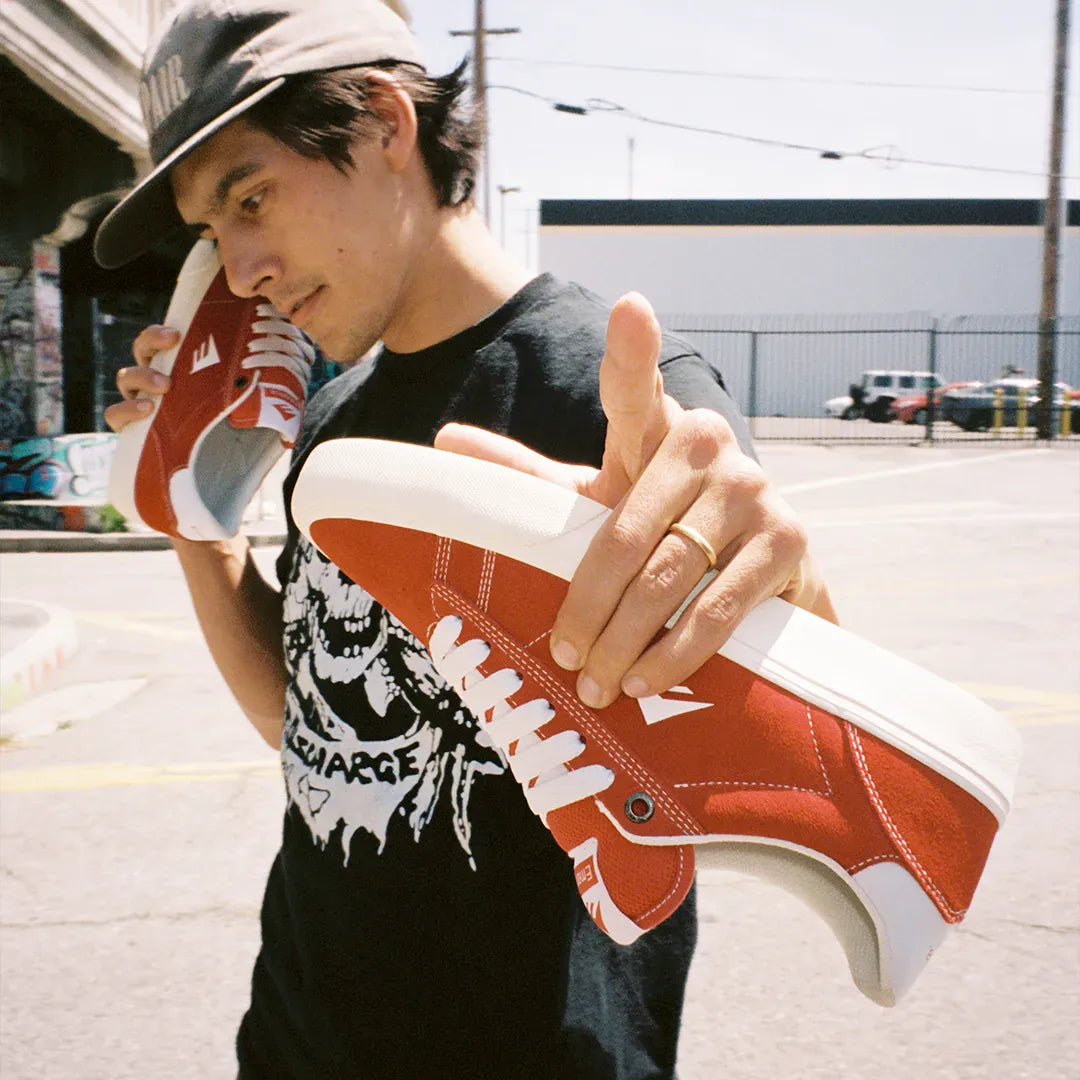 Moca - Red Classic Men's Skateboarding Shoes | Emerica CA Low-Top Shoe Emerica Skate Durable Skateboarding Skater Shoes