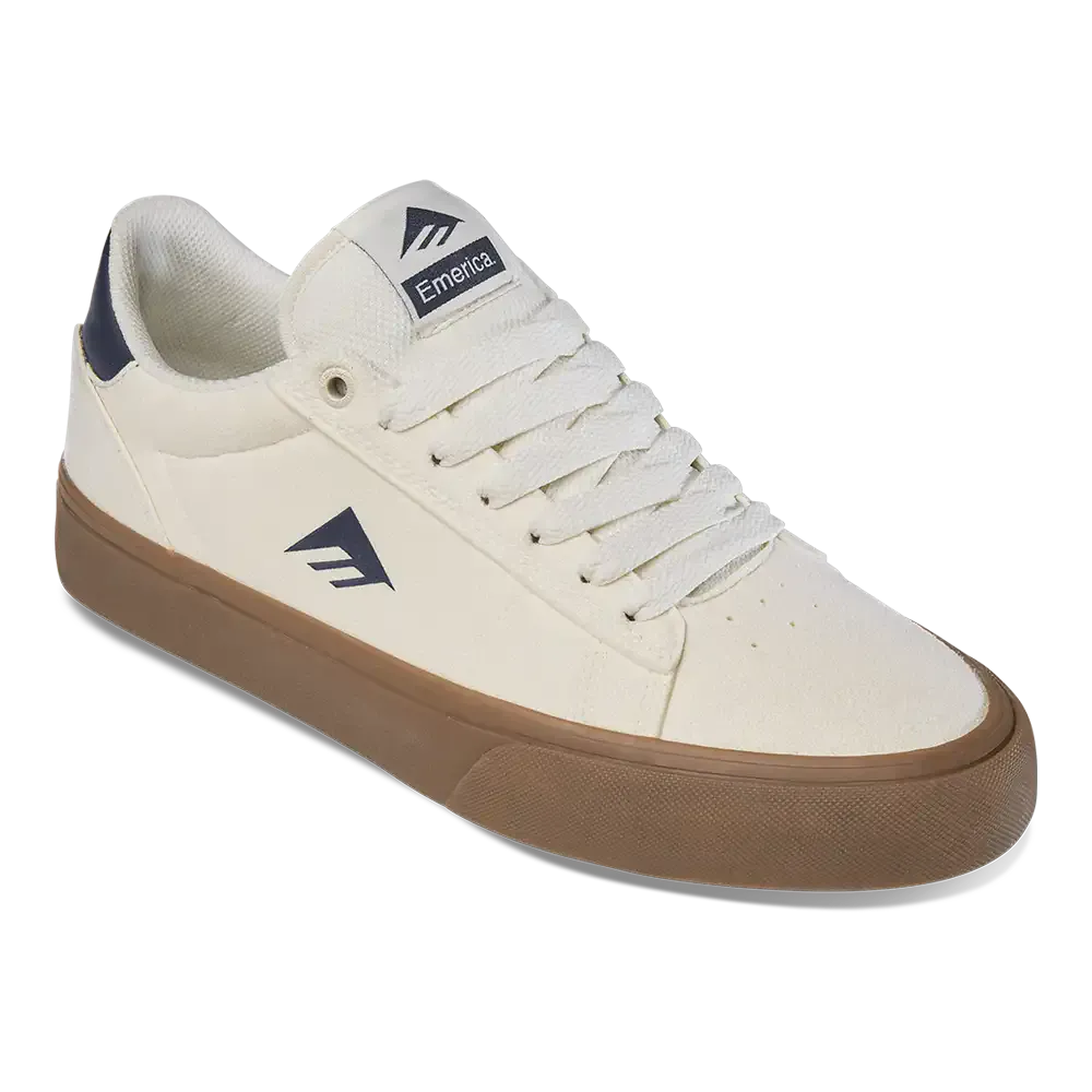 Moca - White/Gum Classic Men's Skate Shoes | Emerica CA Low-Top Shoe Emerica Skate Durable Skateboarding Skater Shoes