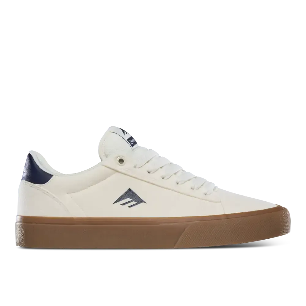 Moca - White/Gum Classic Men's Skate Shoes | Emerica CA Low-Top Shoe Emerica Skate Durable Skateboarding Skater Shoes