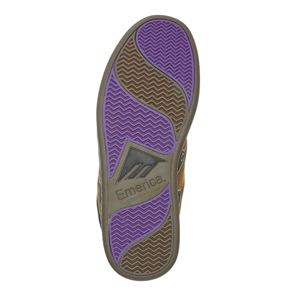 OG-1 Skate Shoe Low - Top Brown/Green | Emerica Low-Top Shoe Emerica Skate Durable Skateboarding Skater Shoes