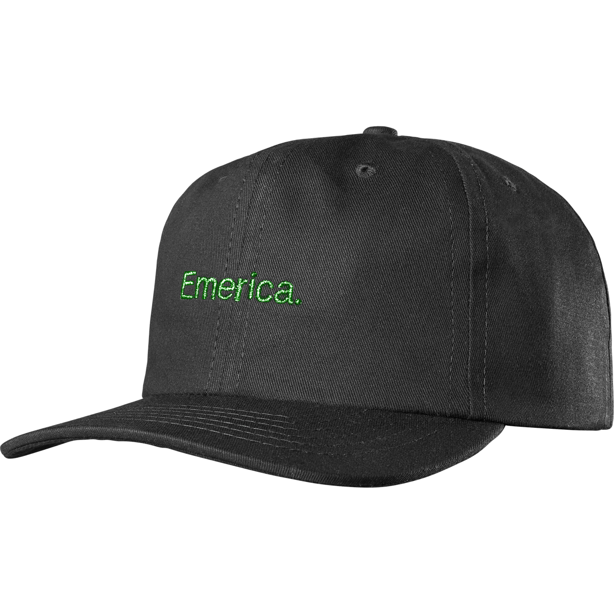 Pure Gold Dad Hat - Black/Green Skate Hat | Emerica CA Emerica BLACK/GREEN / ONE SIZE Skate Durable Skateboarding Skater Shoes 6140001162.985.OS.1ST 194691401373