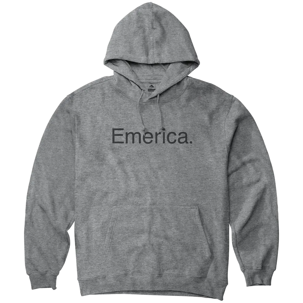 Pure Logo Pullover - Grey/Navy Hoodie | Emerica CA Screen PULLOVERed Fleece Emerica Skate Durable Skateboarding Skater Shoes