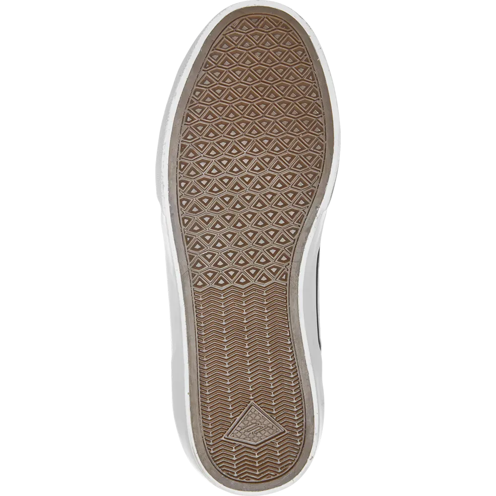 Wino G6 Slip-On - Black/White/Gold Skate Shoes | Emerica CA Low-Top Vulcanized Emerica Skate Durable Skateboarding Skater Shoes