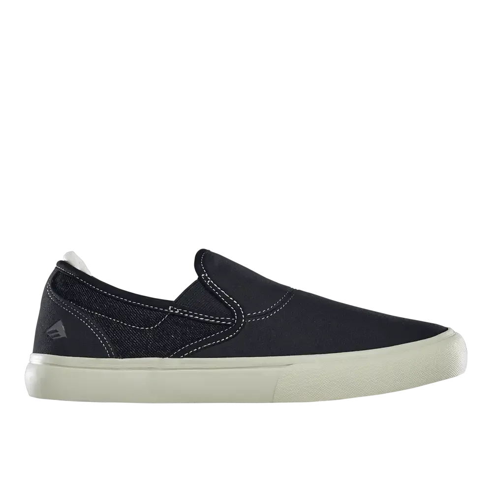 Wino G6 Slip-On Low -Top Sakte Shoe Black/Tan | Emerica Low-Top Shoe Emerica Skate Durable Skateboarding Skater Shoes