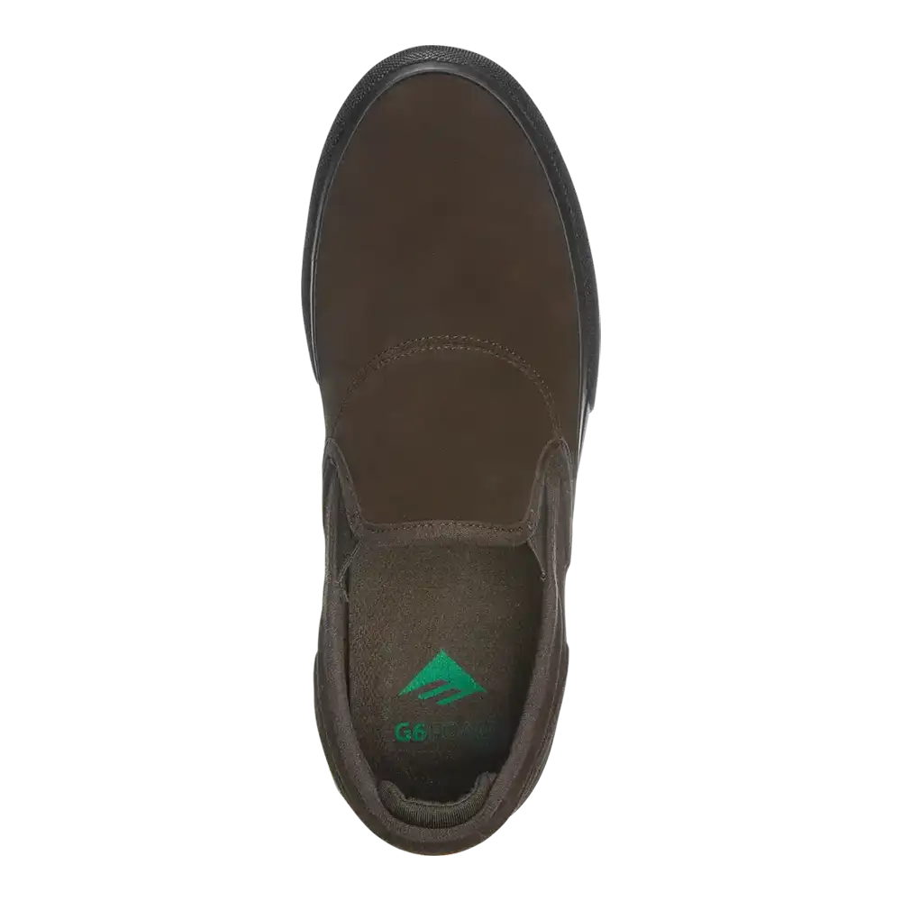Wino G6 Slip - On Low - Top Shoe Brown/Black | Emerica Low-Top Shoe Emerica Skate Durable Skateboarding Skater Shoes